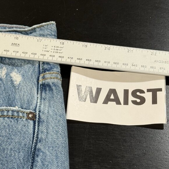 Boyish by Her Womens 32 The Tommy Straight Leg Authentic Distressed Blue Jeans - Picture 13 of 16